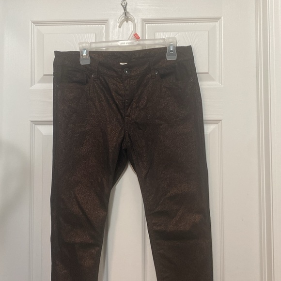 Pre❤️ Tristan Metallic Brown Straight Leg Pants - Picture 11 of 13